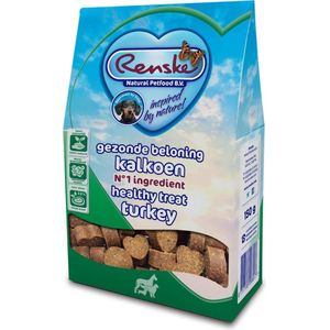 Renske Gezonde Beloning Hartjes - Hondensnack - Kalkoen - 150 g