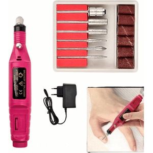 Handheld Nagelfrees - Freesmachine Met Bitjes - Paars - Nagel Frees Elektrische Vijl Set