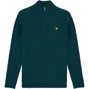 Lyle & Scott - Mid Knits - Truien - Blauw - Katoen - Quarter Zip