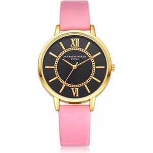 Hidzo Horloge LVPAI Ø 37 mm - Licht Roze - In horlogedoosje