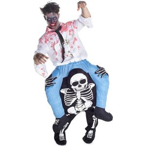 Carnaval Kostuum - Skelet - Onesize - Carnaval Pak - Halloween Kostuum - Halloween Pak - Feestkleding - Carnaval - Volwassenen - Carnavalskostuum Heren - Piggyback