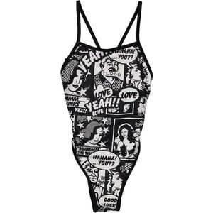 Turbo Yeah Comic Badpak Met Dunne Bandjes Zwart 7-8 Years Meisje