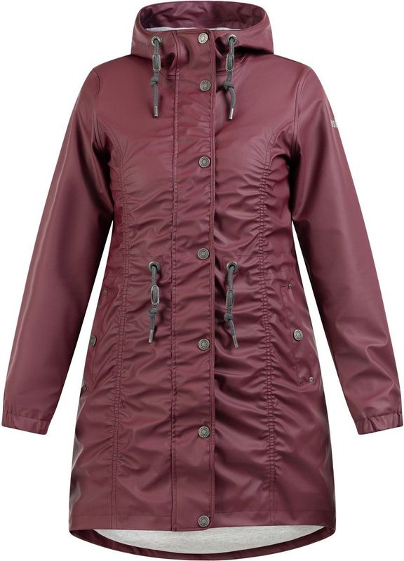 Usha - Functionele Mantel - Donkergrijs/Wijnrood - Regenjas