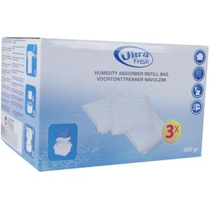 Navulverpakking voor luchtontvochtiger - 3 x 400 gram granulaat
