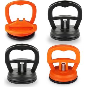 Mini Deuken Zuignap Trekker Demontage Gereedschap Glaszuiger Glaslifter - Zwart + Oranje