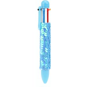 Toi-toys Balpen Pailletten 6 Kleuren Inkt Meisjes Blauw