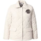 MIAMODA - Dames - Omkeerbare gewatteerde jas Classic Fit drukknopen lange mouwen - Zacht amber - Maat 42