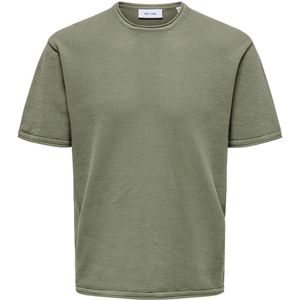 ONLY&SONS - ONSKEN RLX SS CROCHET CREW KNIT - Gebreide Trui - Groen