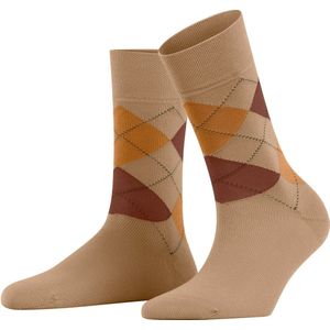 FALKE - Sensitive Argyle - Katoen Sokken - Beige - Maat 39-42