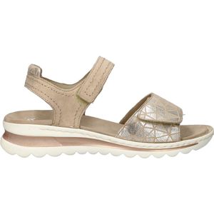 Ara - Tampa - Sandaal - Beige - Suède met Metallic Coating