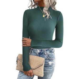 Dames Trui met Col - Lange Mouwen Casual Slim Fit Gebreide Trui