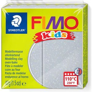 FIMO kids boetseerklei 42 g glitter zilver