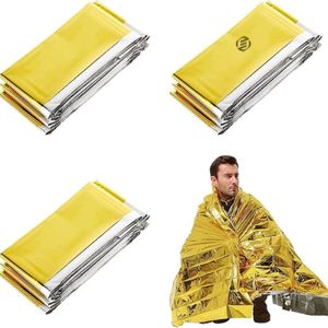 Equivera Nooddeken - Nooddeken - Isolatiedeken - Reddingsdeken - Thermodeken - Overlevingsdeken - Noodpakket - Waterdicht - Survival Kit