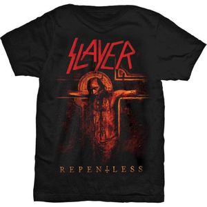 Slayer Repentless Crucifix Mens Blk T Shirt: Medium