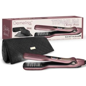 Titanium Haarstijltang - DEMELISS - 5 temperatuurstanden - 40 ml - Max 230°C - Cherry Chérie