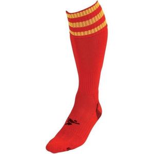 Precision Voetbalsokken Pro Unisex Nylon Rood/geel Maat 40-44