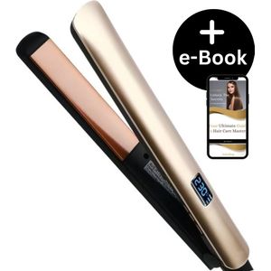 Lissad'or Stijltang - Keramische Stijltang - Professionele Stijltang - Haarstyling - Ionische Stijltang - inclusief eBook - 3 Jaar Garantie