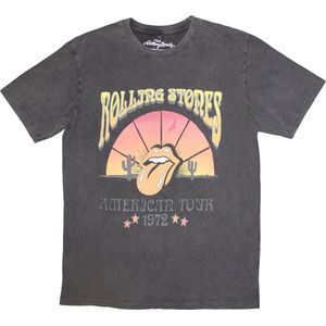 The Rolling Stones - Desert '72 Heren T-shirt - S - Grijs