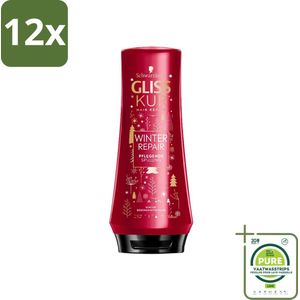 Gliss-Kur - Conditioner - Winter Repair - Herstelt & Verzorgt - 200 ml - Voordeelverpakking - 12 stuks - Haar conditioner - Winterhaar