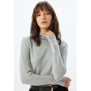 Rechte kraag Lange mouw T-shirt