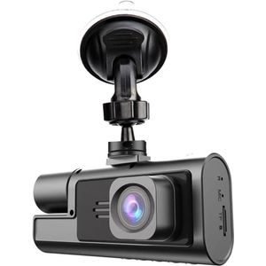 Dashcam - Automonitorcamera - 1080p dubbele lens - HD-videorecorder, groothoekweergave - naadloze loop-opname - voor rijveiligheid, parkeerveiligheid en roadtrips