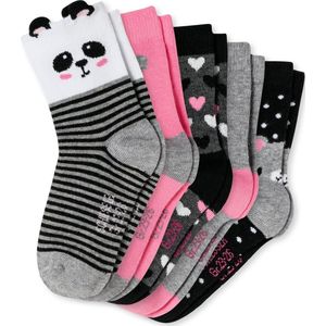 Schiesser Panda 5 Pack Meisjes Sokken - Maat 27/30