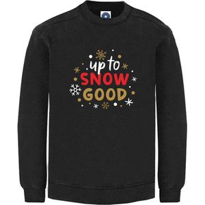 Kerst sweater - UP TO THE SNOW GOOD - kersttrui - zwart - Medium - Unisex