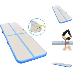 vidaXL Opblaasbare sportmat - 600 x 100 x 10 cm - sterk en duurzaam - Yogamat