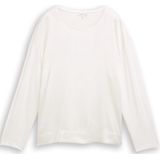 TOM TAILOR - T-shirt - Wit - Lange Mouw - Losse Pasvorm