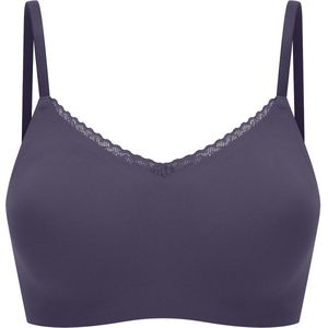 Schiesser - Bustier Invisible Soft Lace - Indigo - Verwijderbare Cups - Zonder Beugels