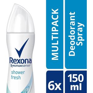 Rexona Deospray Women - Shower Fresh - Voordeelverpakking 6 stuks