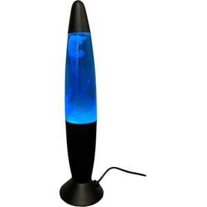 Led verlichting - Lavalamp - (donker) Blauw - Zwarte Basis - LED Verlichting - Sfeerverlichting - (35 x 8.5cm) Kadotip - Kerstmis