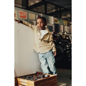 Jongens blouse Texas taupe | Baje studio 134-140