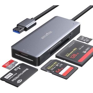 5-in-1 USB 3.0 Kaartlezer voor CF, SD, TF, M2, MS - Gegevensoverdracht tot 5Gbps