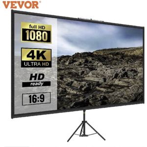 Vevor 72 Inch Statief Projector Screen -W Stand 16:9 -4K HD Draagbare- Beamer scherm -Home Cinema Voor Indoor & Outdoor projectie - Thuisbioscoop