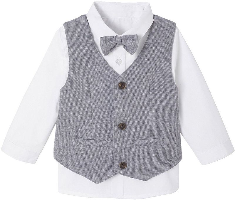 Vertbaudet - Babyset voor Jongens - Hemd - Vlinderdas - Vest