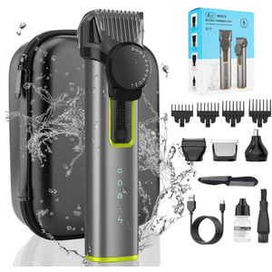 Kraftverdia® - 4-in-1 Baardtrimmer Mannen + Travel Bag - Hair clipper -Trimmer voor Baard - Hair trimmer - Neustrimmer - Bodygroomer mannen - Multigroomer - Beste cadeaus voor mannen