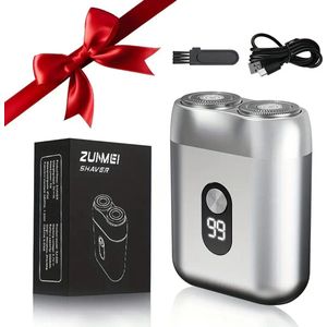 Digitale 2-Blade Scheerapparaat - Usb Oplaadbare 2-Kop Body Shaver/Precisie/Baardtrimmer - Lichtgewicht en Comfortabel - Perfecte Lichaamshaar Verzorging en de Beste Reiseditie - Unisex - Kleur: Zilver