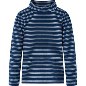 vidaXL - Kindershirt - met - lange - mouwen - 140 - marineblauw