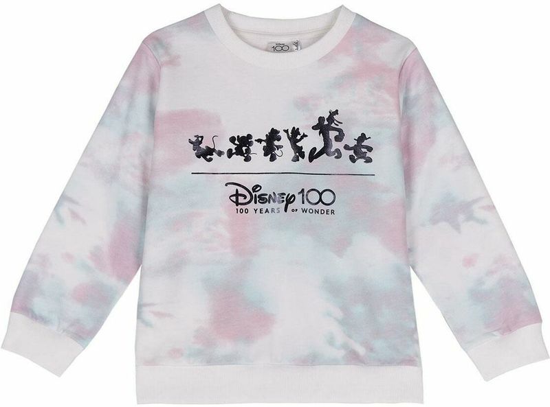 Disney - Sweatshirt - Blauw en Wit - Karakterprint - Katoen - 240 g/m²