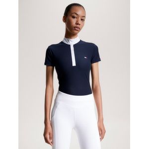 Tommy Hilfiger Equestrian chelsea cooling short sleeve logo show shirt S Desert Sky