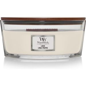 WoodWick Heartwick Flame Ellipse Geurkaars - Linen