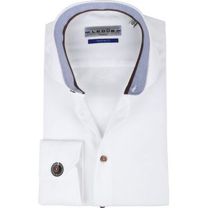 Ledub - Overhemd Wit TF SL7 - 39 - Heren - Modern-fit - Extra Lange Mouwlengte