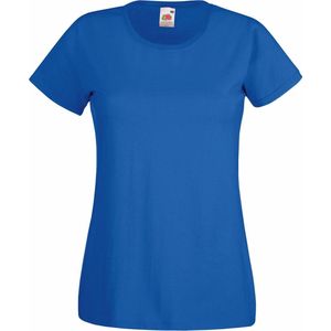 Fruit Of The Loom Dames / Vrouwen Damens-Fit Valueweight T-shirt met korte mouwen (Royaal Blauw)