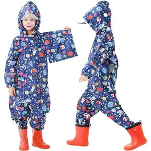 Waterdichte Ademend Regenjassen voor Kinderen met Capuchon - Lichtgewicht en Opvouwbaar 1-9 Jaar