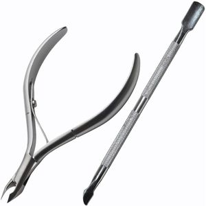 Professionele Set voor Nagelriemverzorging met Roestvrij Stalen Knipper, Duwstift en Mesje