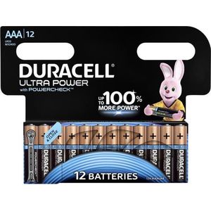 Batterij duracell aaa ultra power alkaline 12-pack