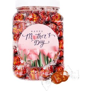 Lindt LINDOR chocolade voor Moederdag - chocoladeballen met melkchocolade en hazelnoot - moederdagcadeau - 700g