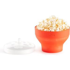 Lékué set van 2 mini opvouwbare popcornmakers voor magnetron Ø 12.7cm H 8.5cm