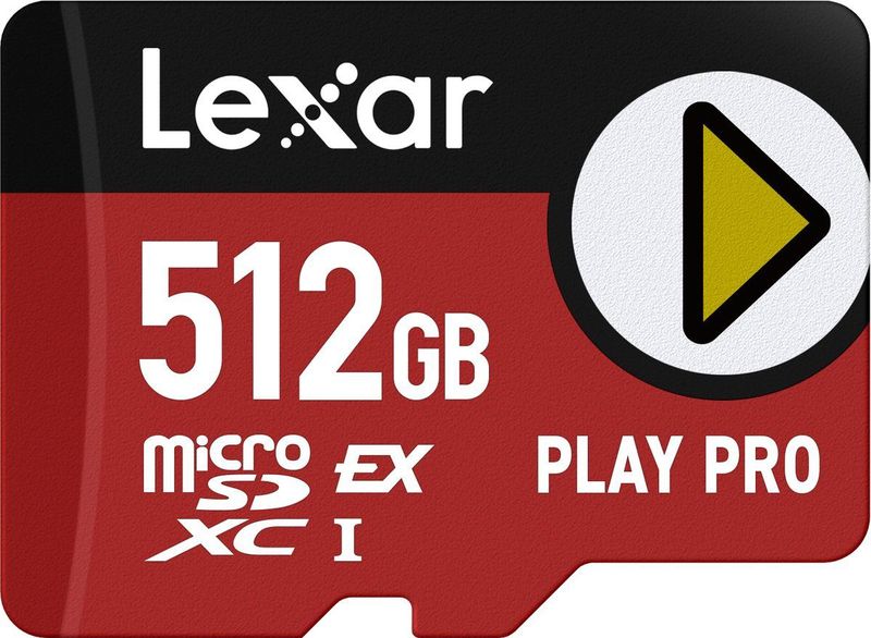 Lexar - PLAY PRO - MicroSDXC Express-kaart - 512 GB - Maximaal Leesvermogen 900 MB/s - Schrijfsnelheid tot 600 MB/s